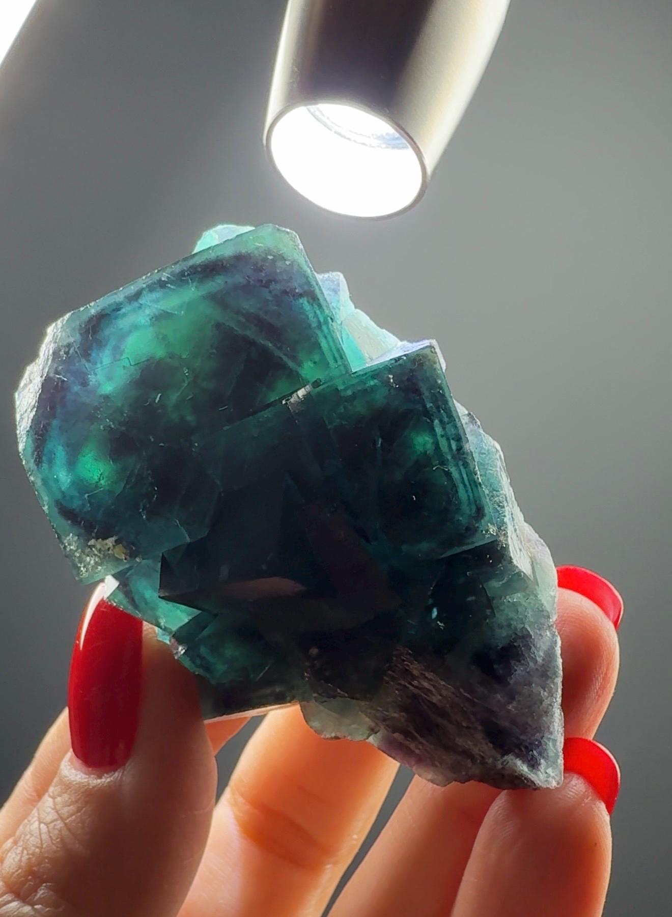 Blue Okorusu Fluorite from Namibia, New Find'2025