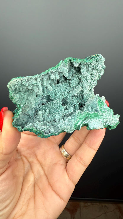Druzy Blue Chrysocolla with Malachite Crystal Specimen