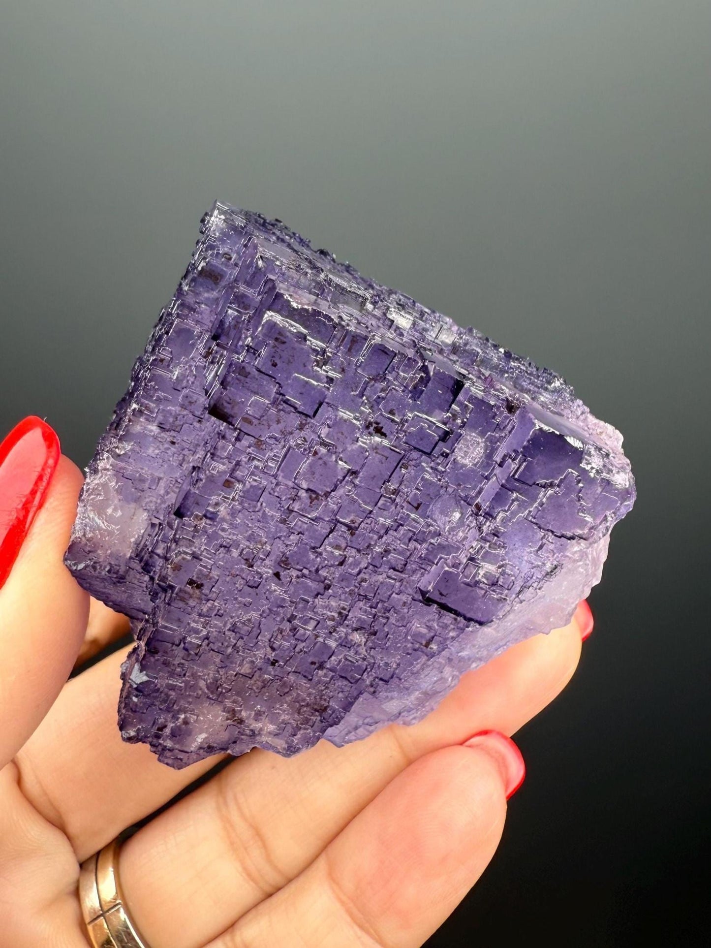 Purple Fluorite Crystal from Mexico