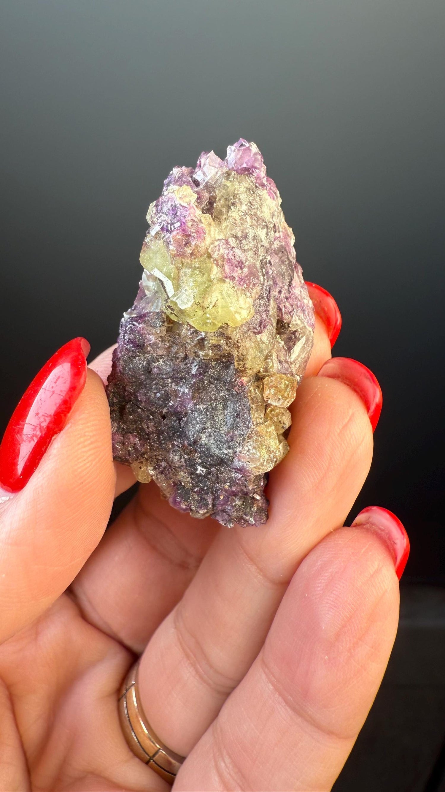 Green-Pink Vesuvianite Crystal