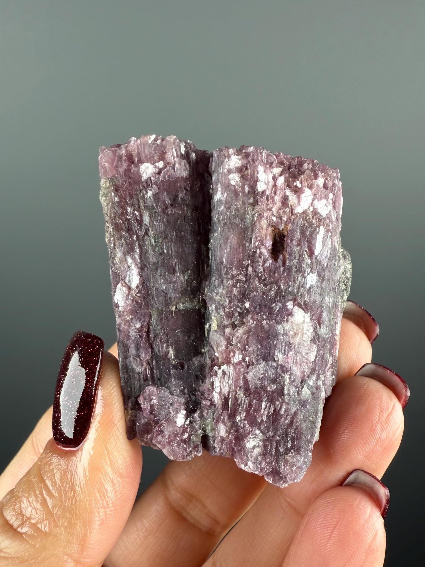 Rubellite Tourmaline Lepidolite Pseudomorph, Minas Gerais,Brazil