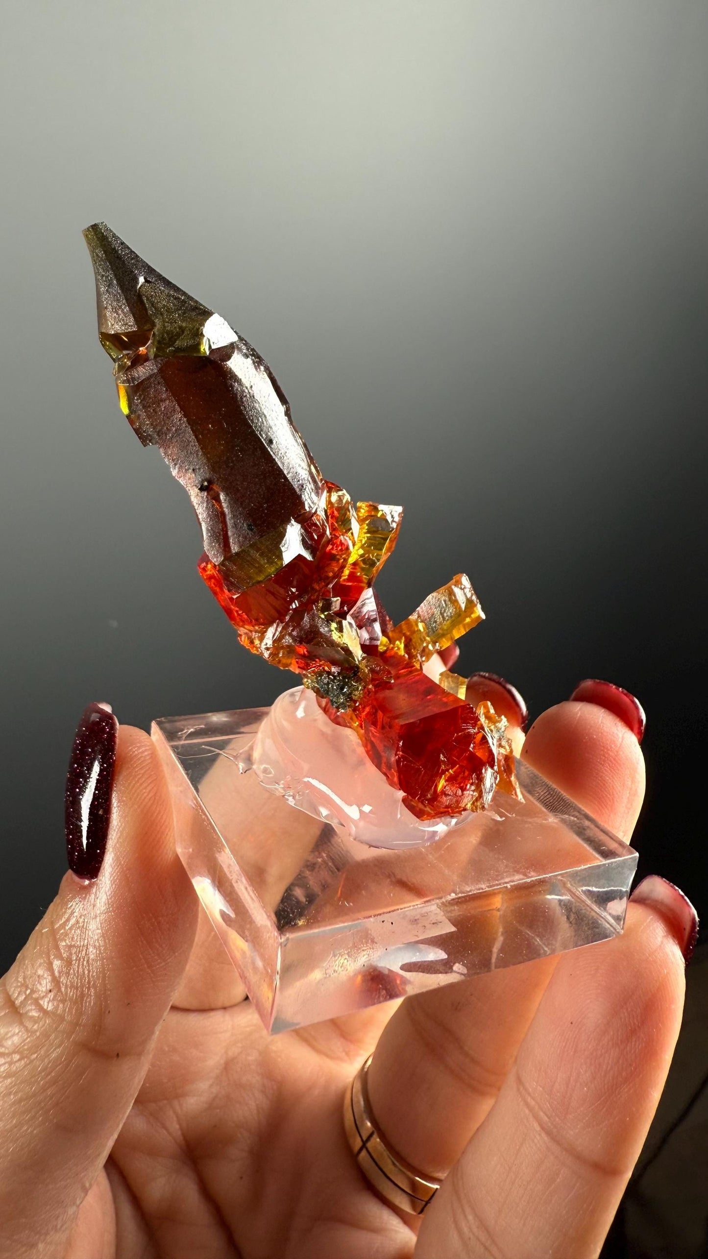 Orange Zincite Specimen, Zincite Crystal