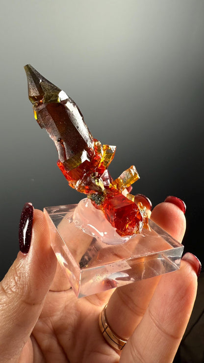 Orange Zincite Specimen, Zincite Crystal