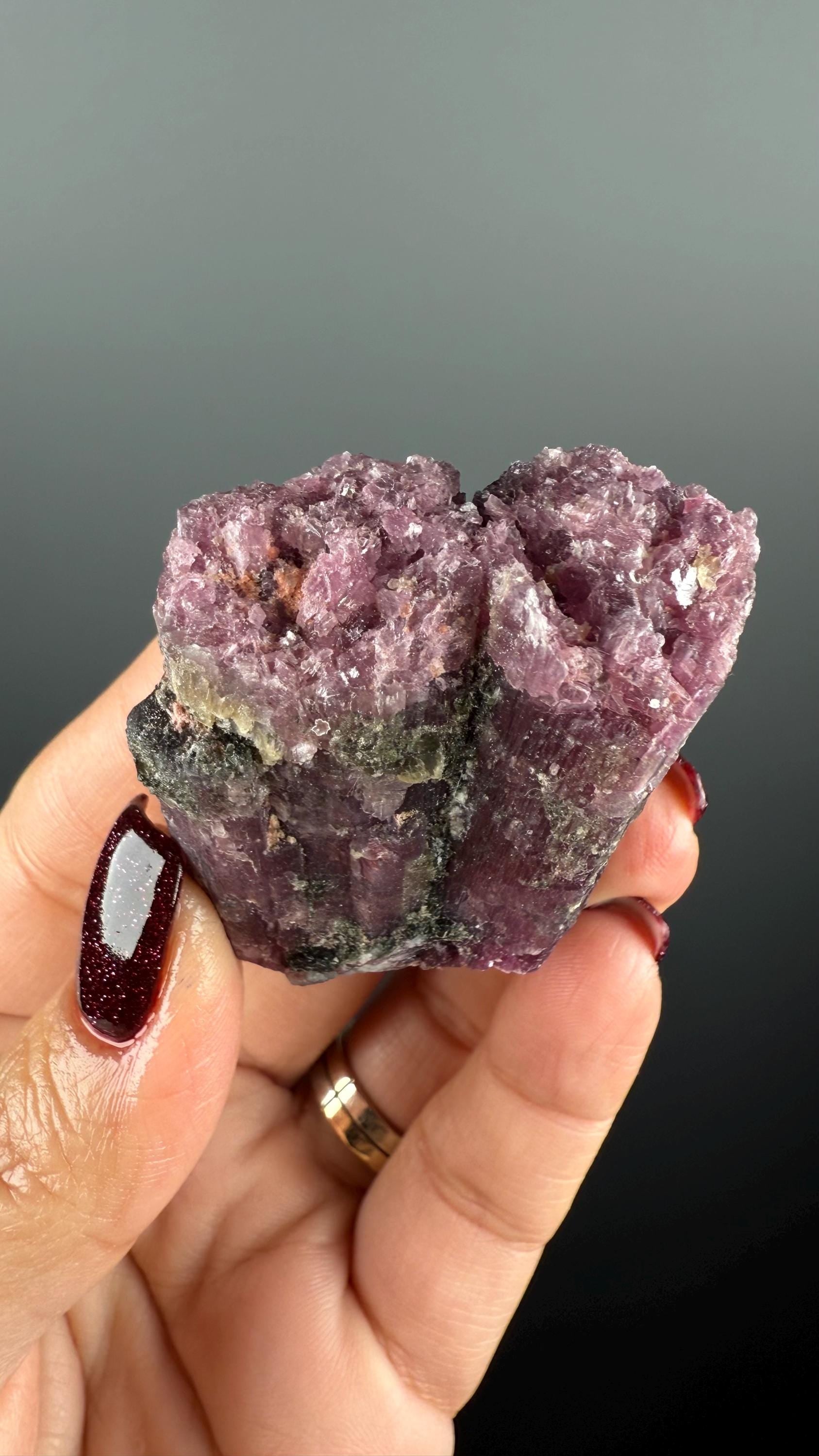 Rubellite Tourmaline Lepidolite Pseudomorph, Minas Gerais,Brazil