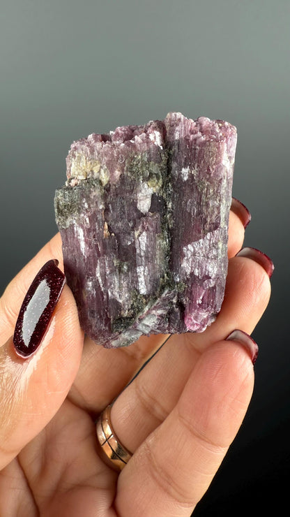 Rubellite Tourmaline Lepidolite Pseudomorph, Minas Gerais,Brazil