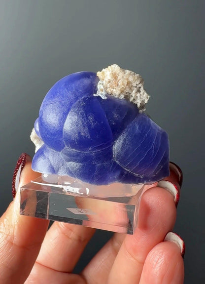 Very Rare! Botryoidal Bluish Purple Fluorite Specimen