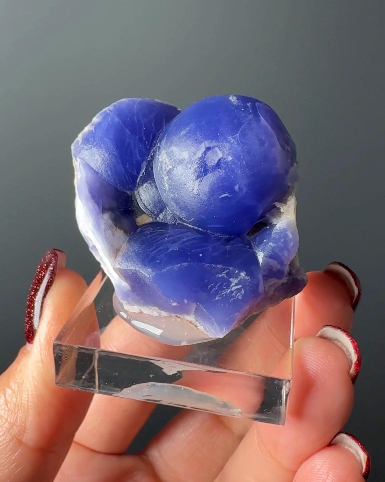 Very Rare! Botryoidal Bluish Purple Fluorite Specimen