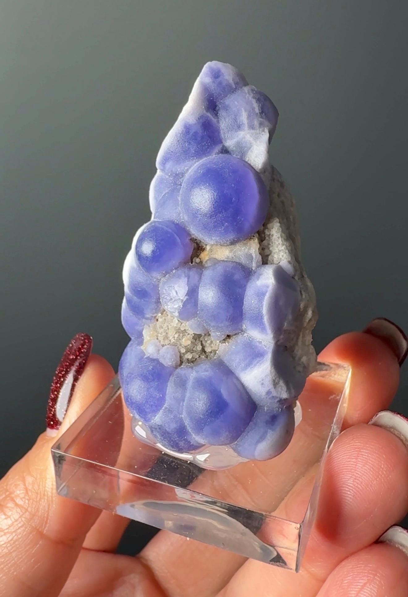 Very Rare! Botryoidal Bluish Purple Fluorite Specimen