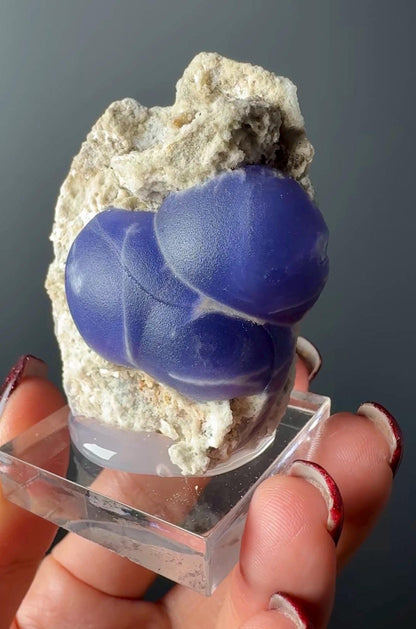 Very Rare! Botryoidal Bluish Purple Fluorite Specimen