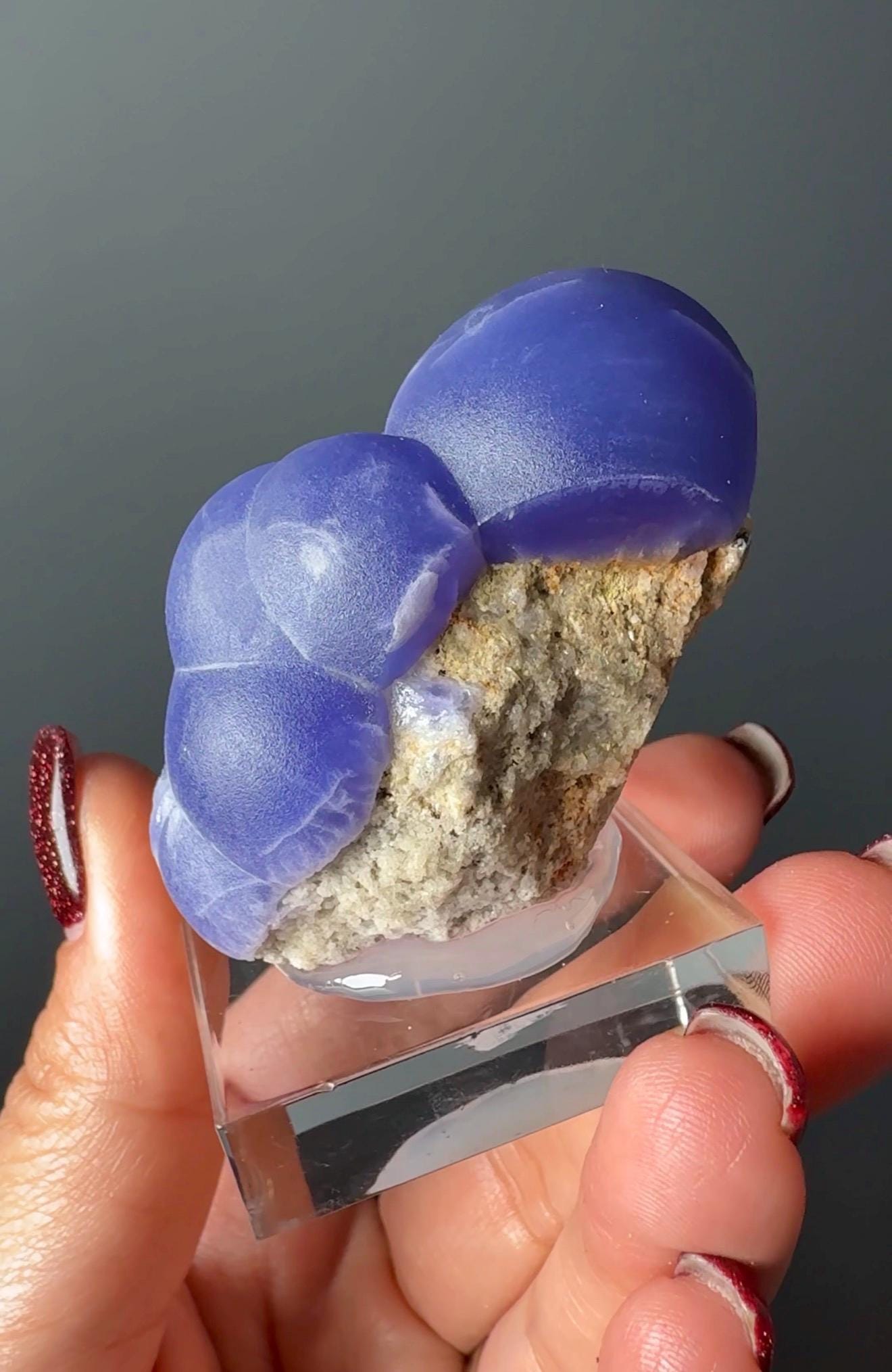 Very Rare! Botryoidal Bluish Purple Fluorite Specimen