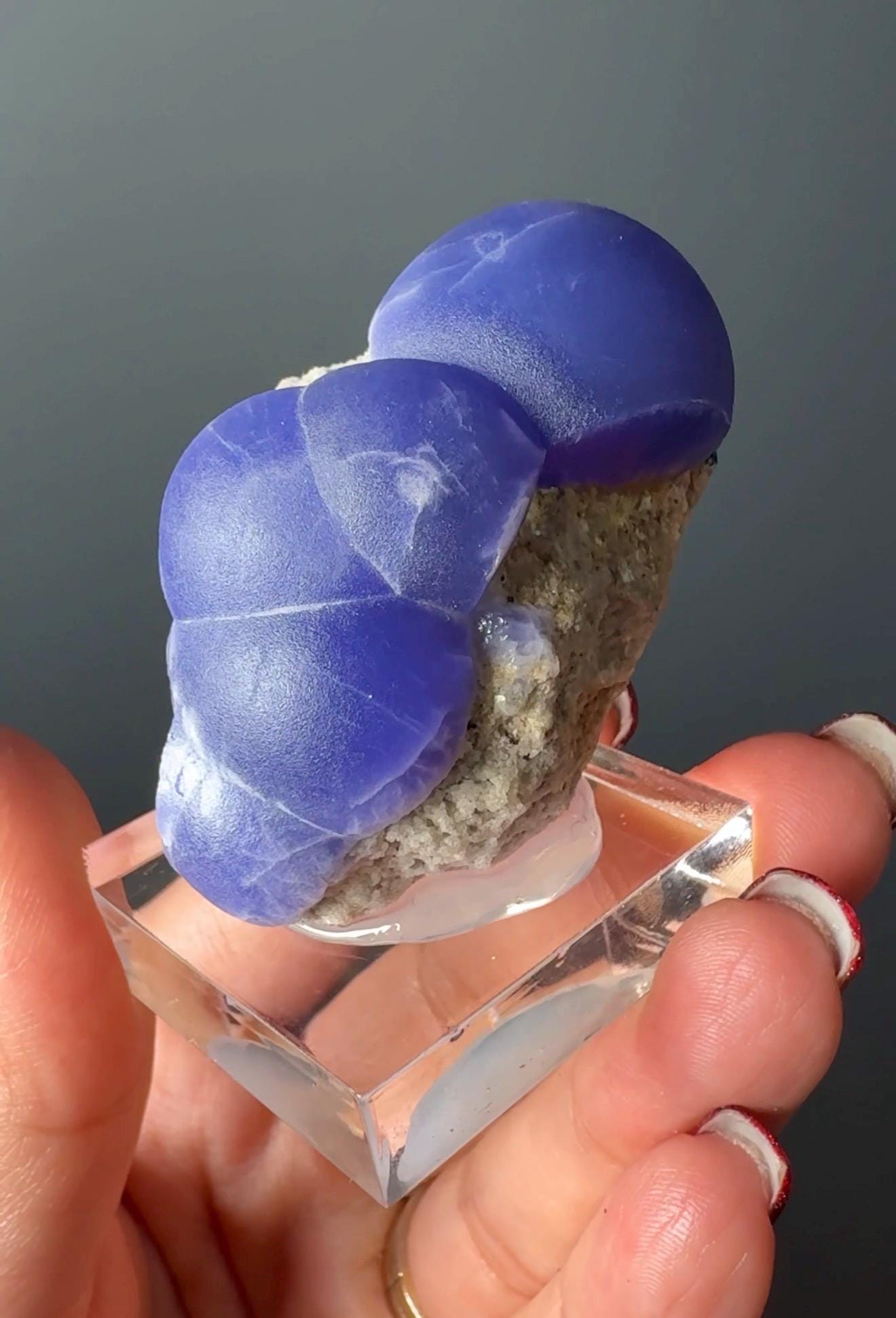 Very Rare! Botryoidal Bluish Purple Fluorite Specimen