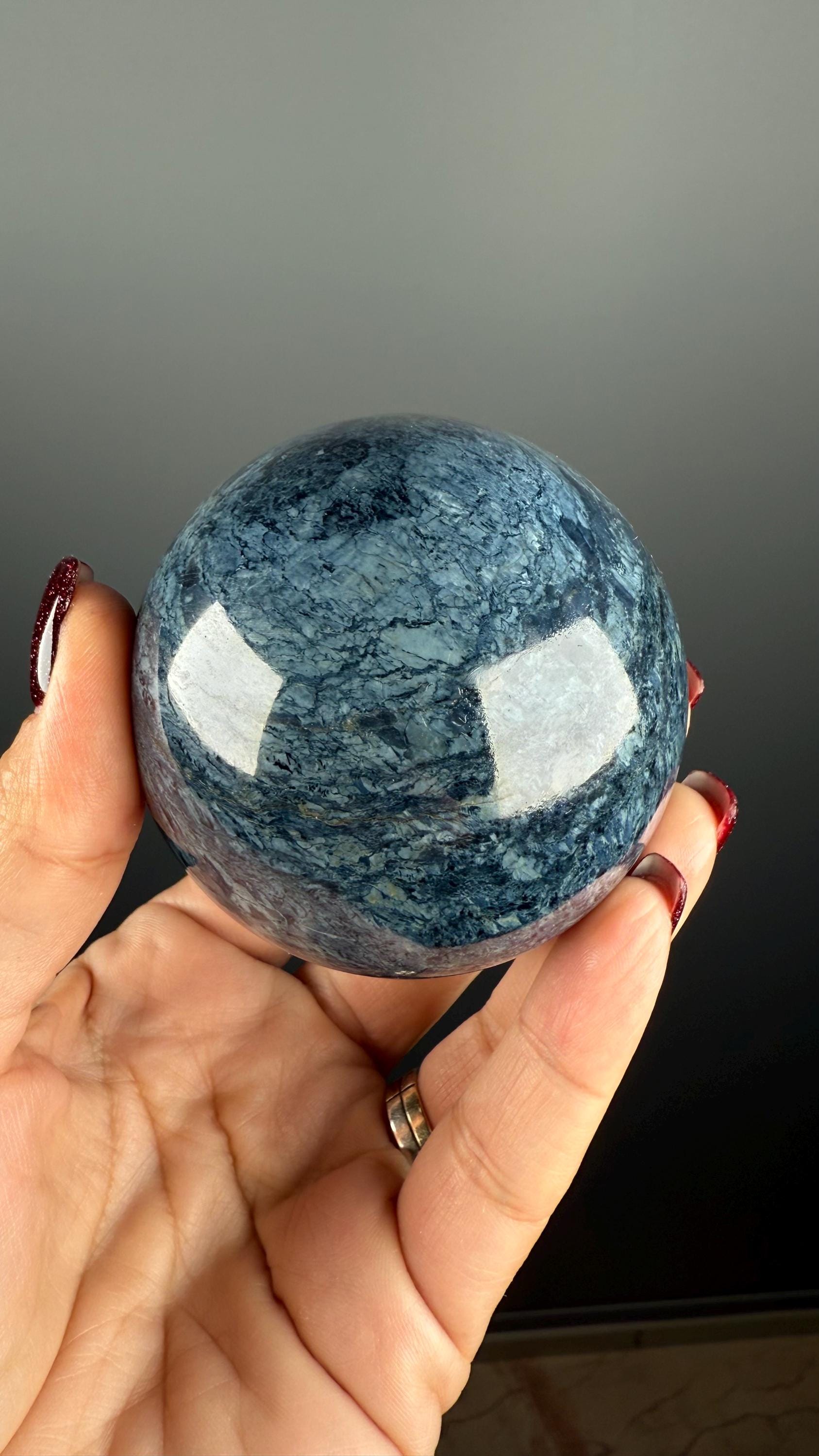 Rhodusite (Dianite) Sphere Rhoducite (Dianite) Crystal, Magnesio-riebeckite