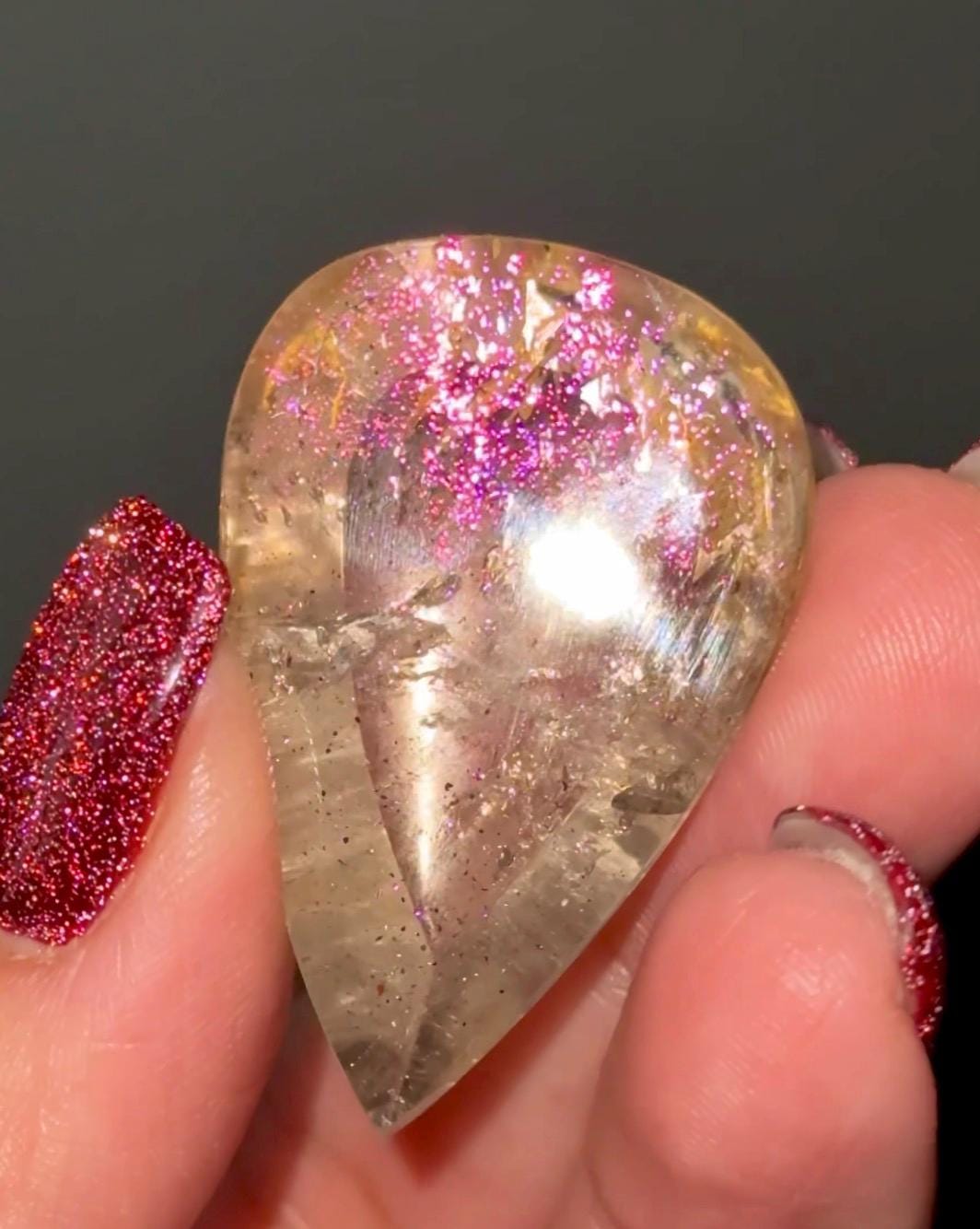 Covellite in Quartz from Brazil