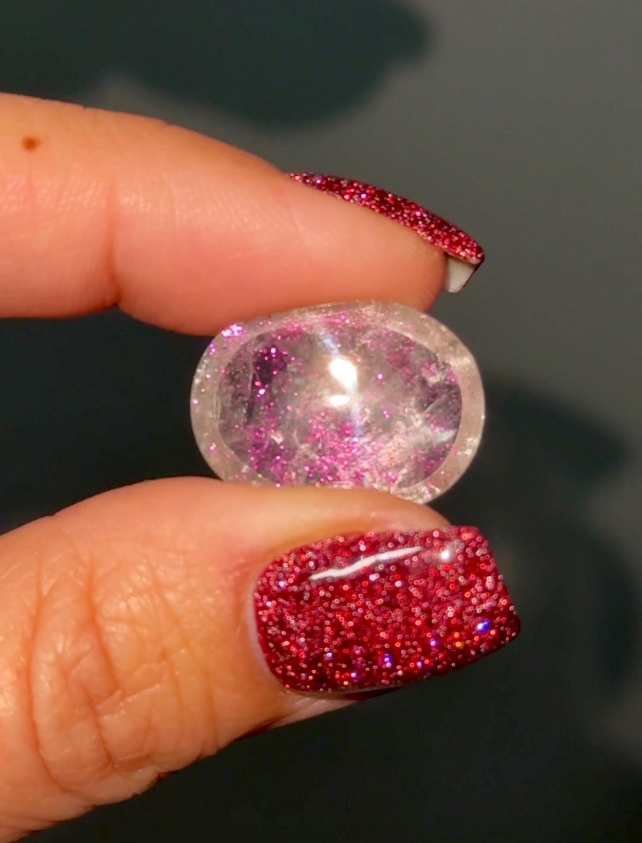 Covellite in Quartz from Brazil