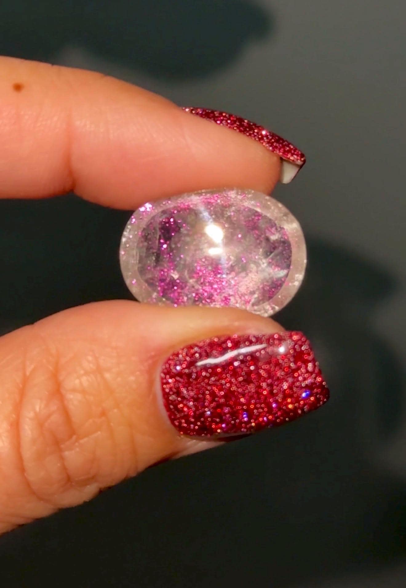 Covellite in Quartz from Brazil