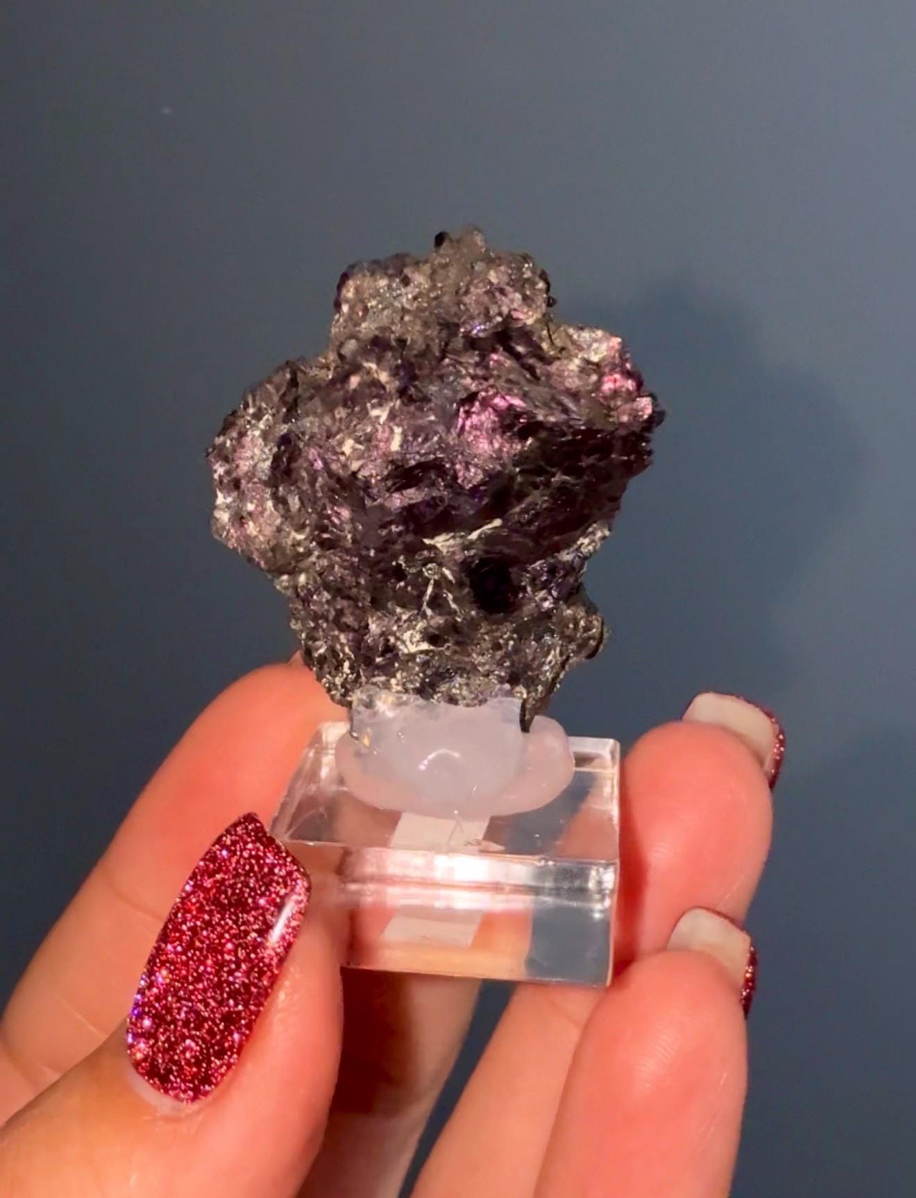 Rare!! Purple-Blue Covellite Specimen From Leonard Mine, Butte Dist. Montana USA