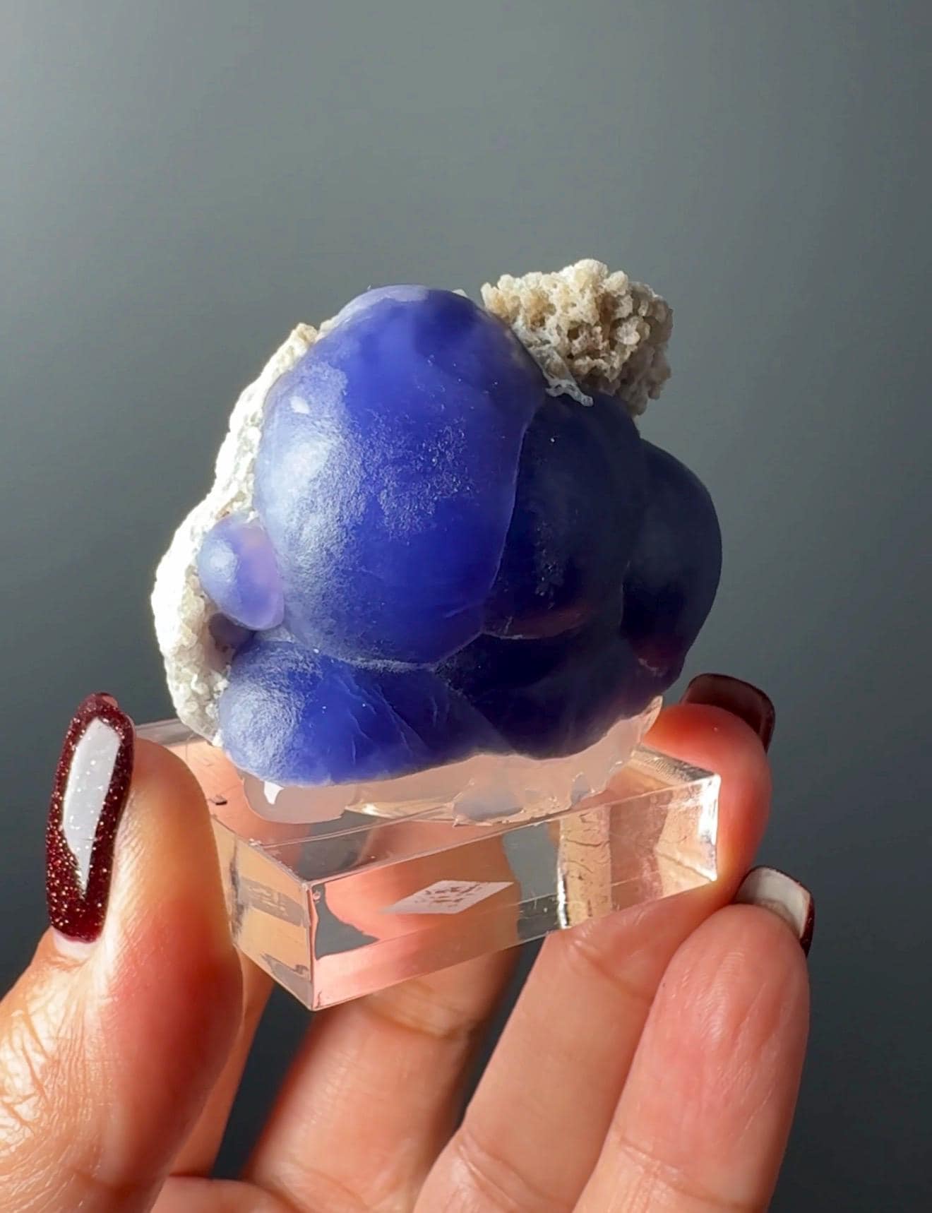 Very Rare! Botryoidal Bluish Purple Fluorite Specimen