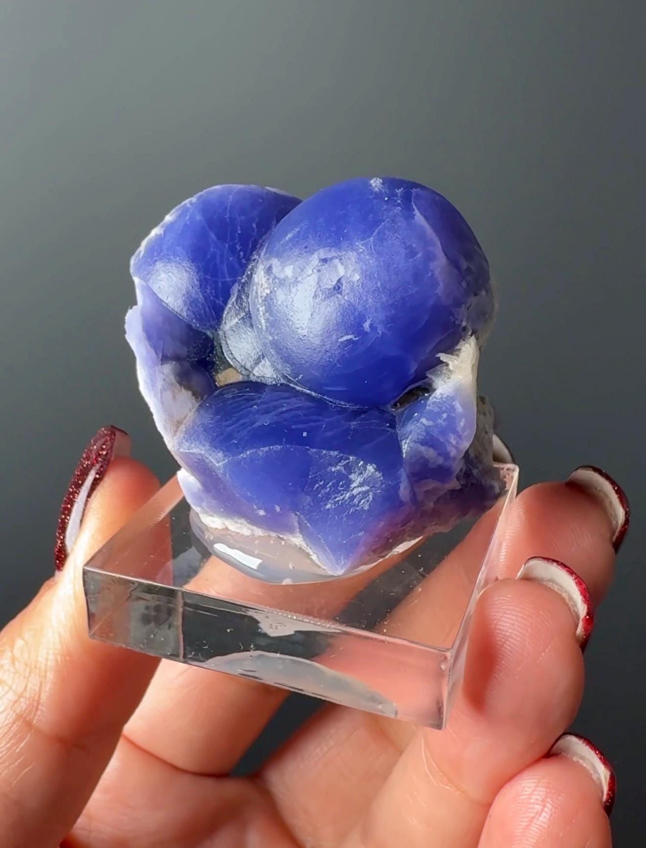 Very Rare! Botryoidal Bluish Purple Fluorite Specimen