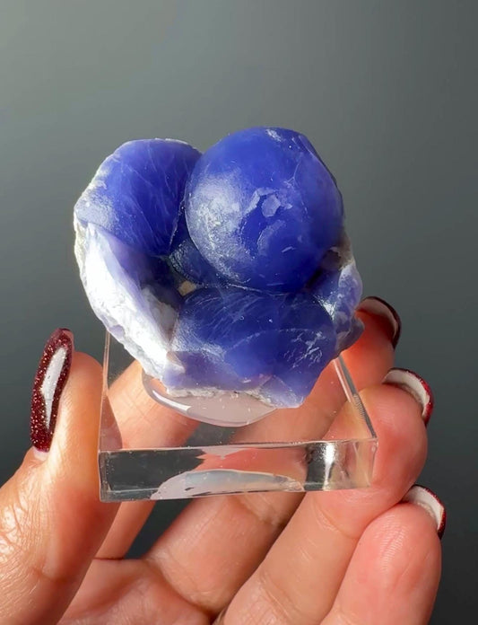 Very Rare! Botryoidal Bluish Purple Fluorite Specimen