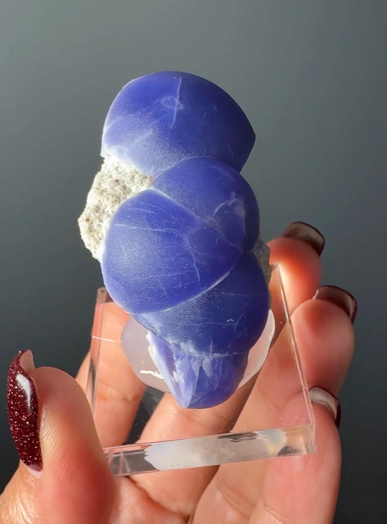 Very Rare! Botryoidal Bluish Purple Fluorite Specimen