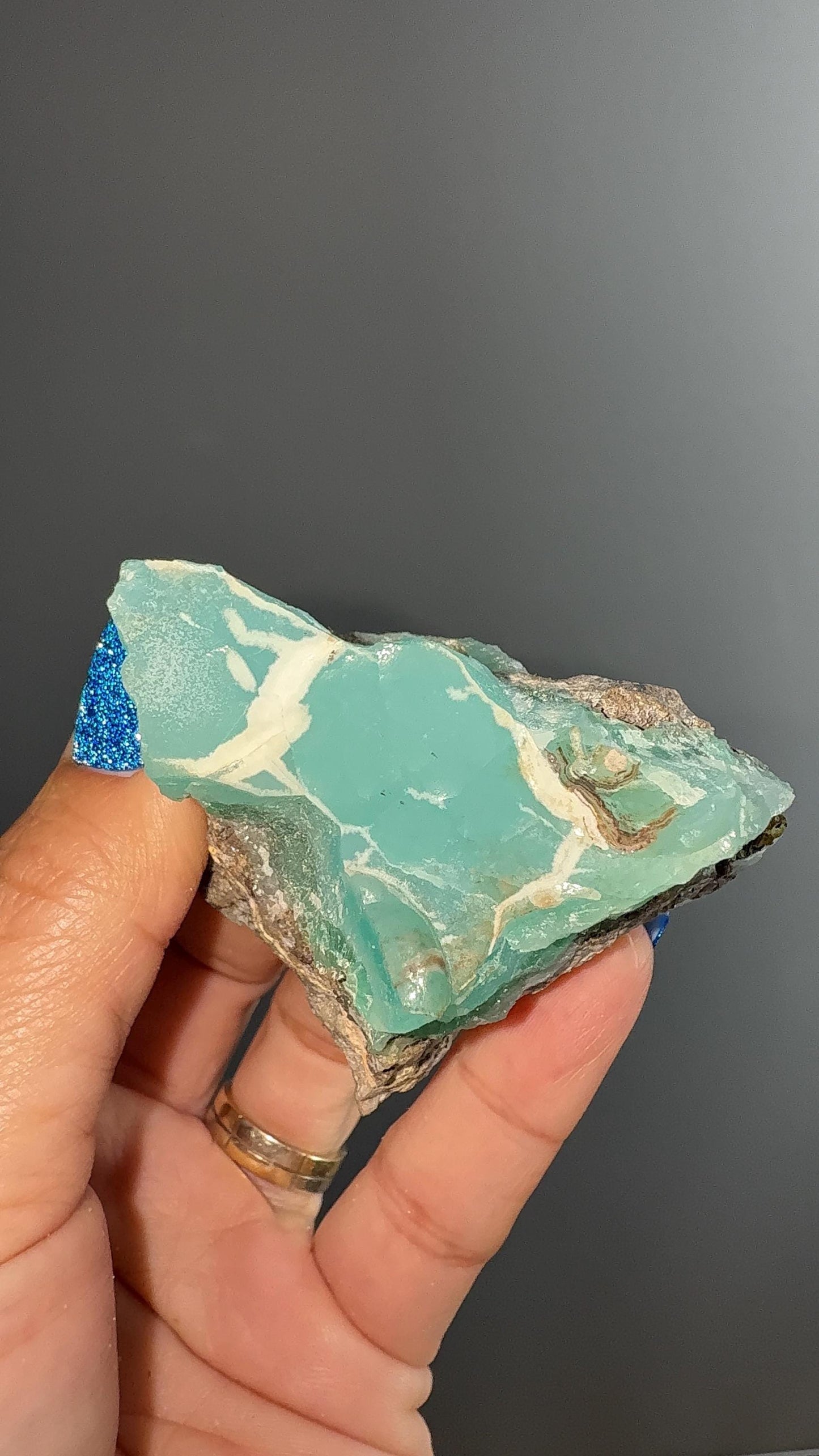 New Find and Rare!Pretty Blueish-Green Color Smithsonite Mineral Crystals Specimen