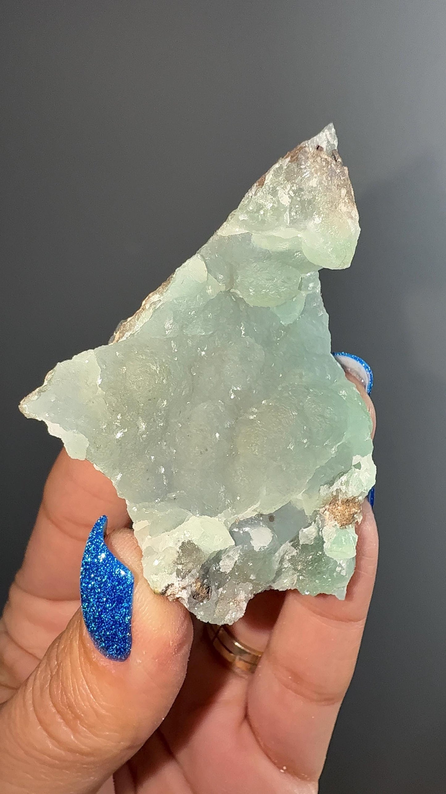 New Find and Rare!Pretty Blueish-Green Color Smithsonite Mineral Crystals Specimen
