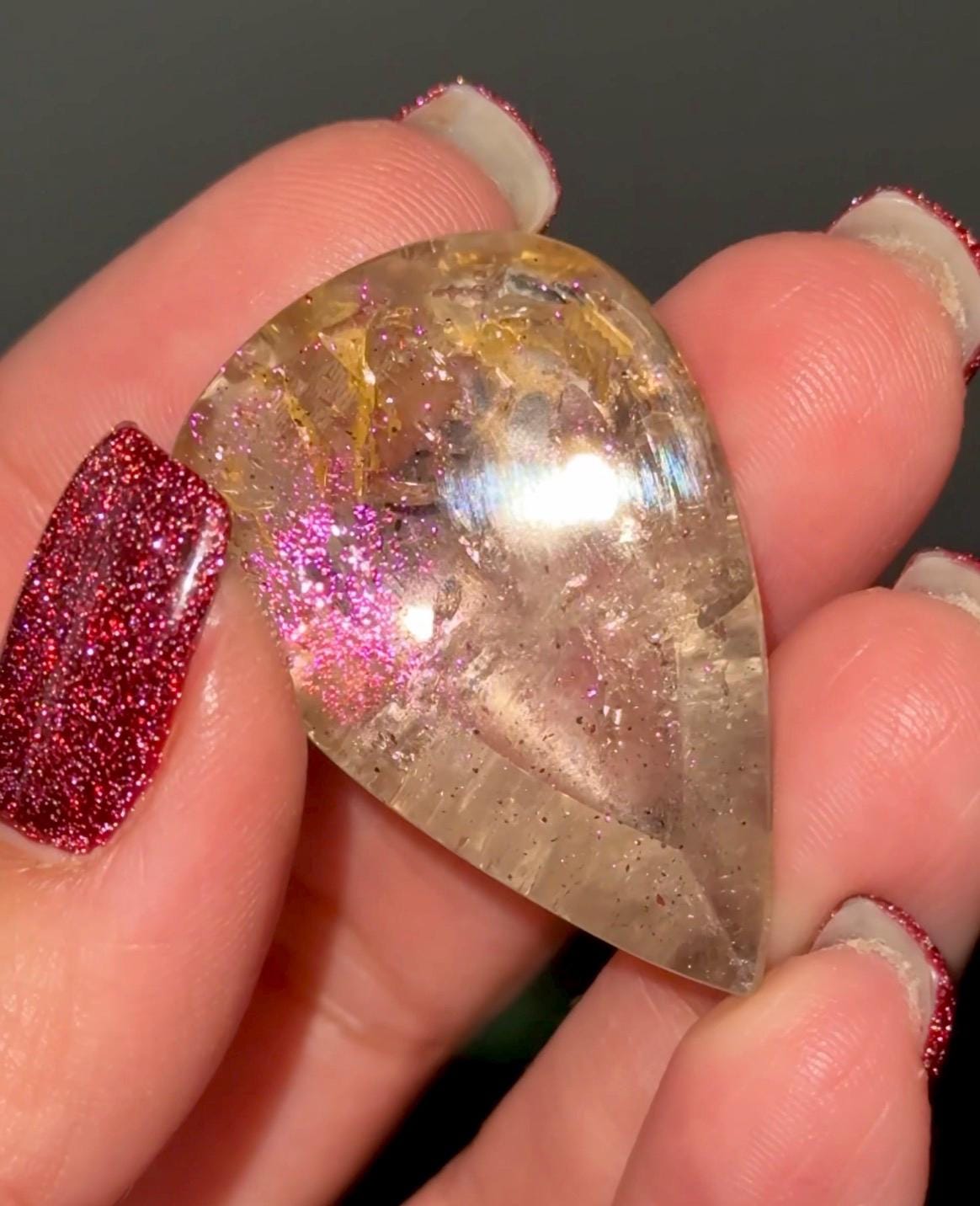 Covellite in Quartz from Brazil