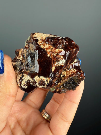 Chocolate Andradite Garnet Crystal Specimen