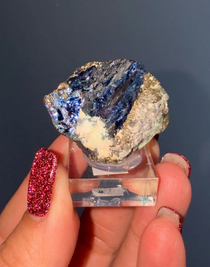 Rare!! Purple-Blue Covellite Specimen From Leonard Mine, Butte Dist. Montana USA