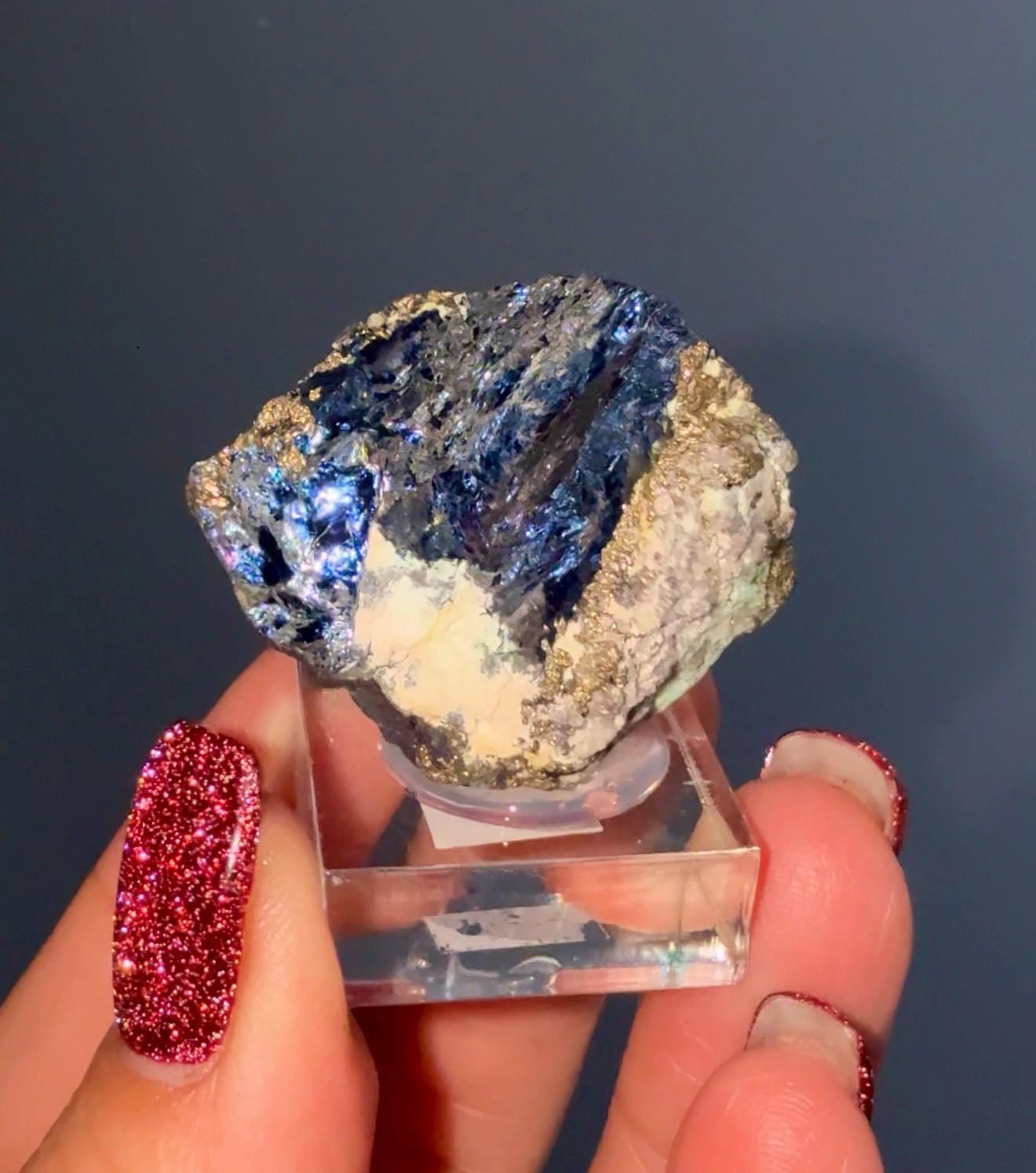 Rare!! Purple-Blue Covellite Specimen From Leonard Mine, Butte Dist. Montana USA