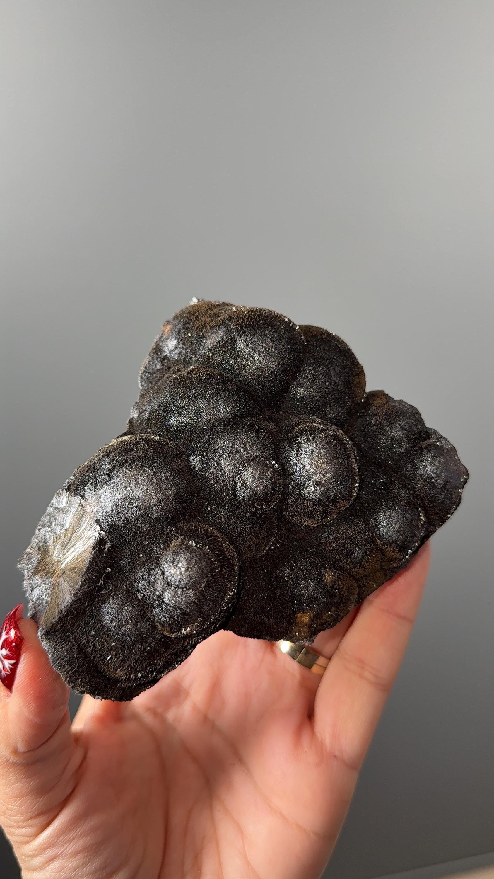 Rare! Silky Hematite with Manganese Specimen (Double Side)