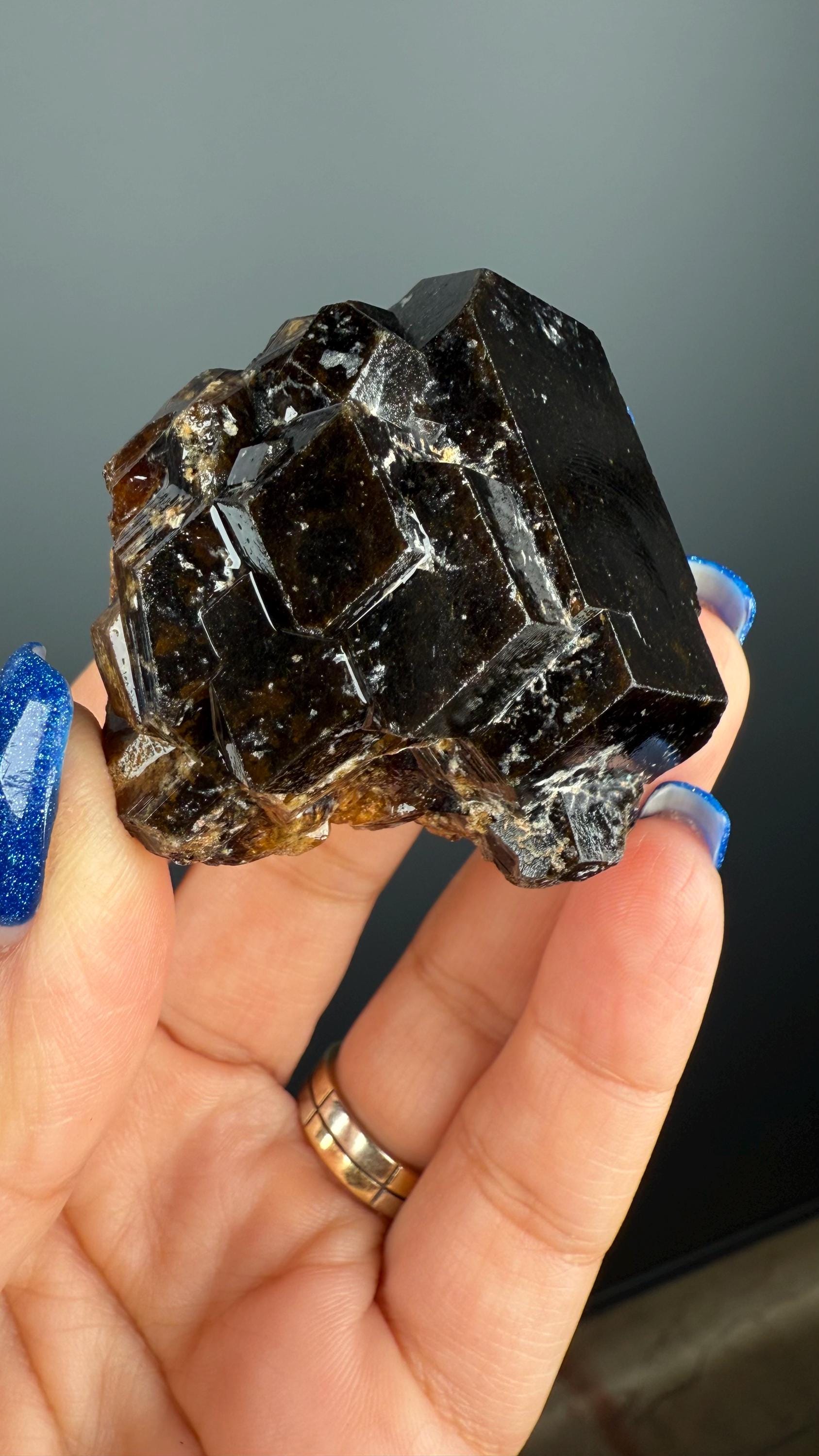 Chocolate Andradite Garnet Crystal Specimen