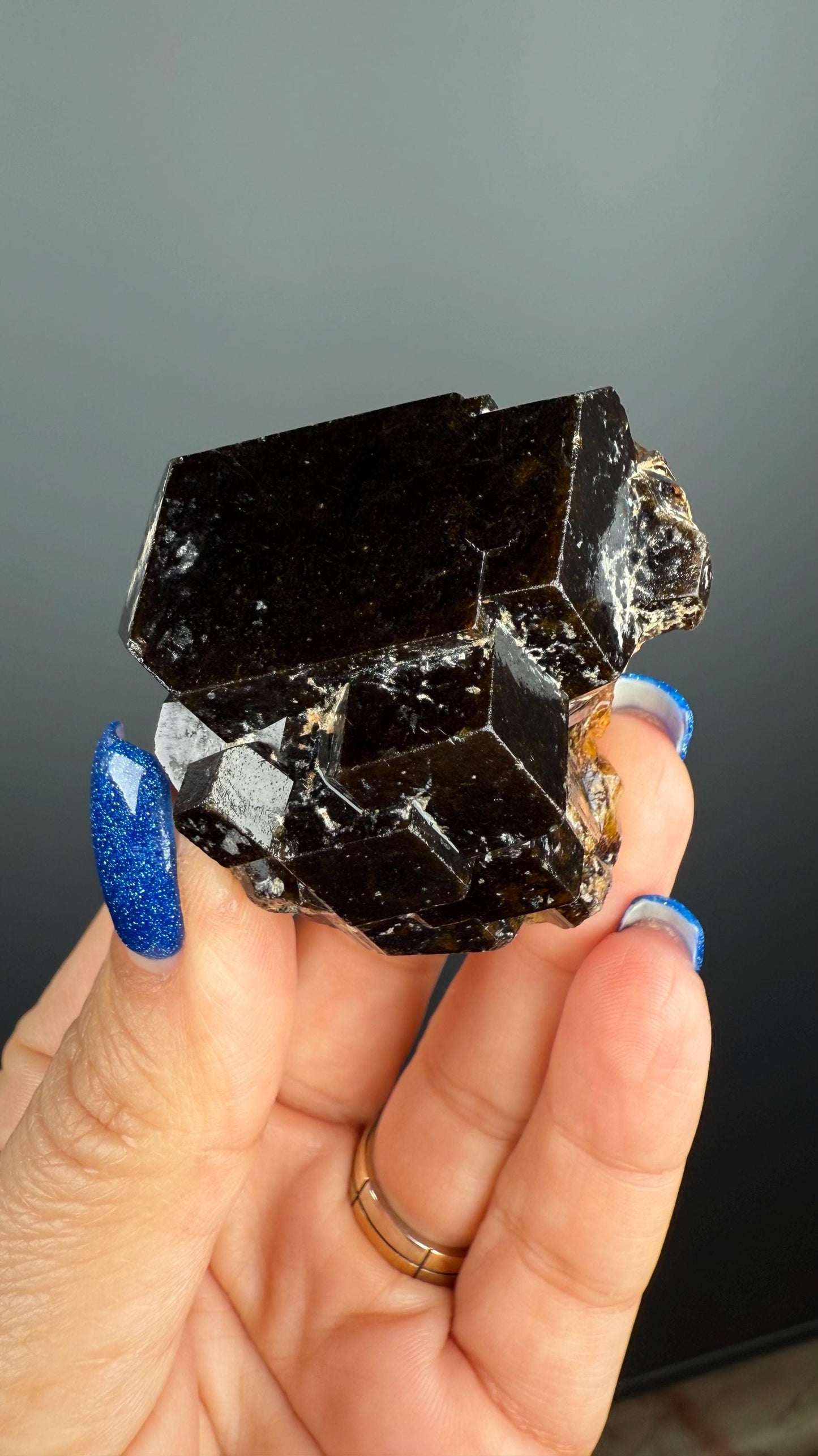 Chocolate Andradite Garnet Crystal Specimen