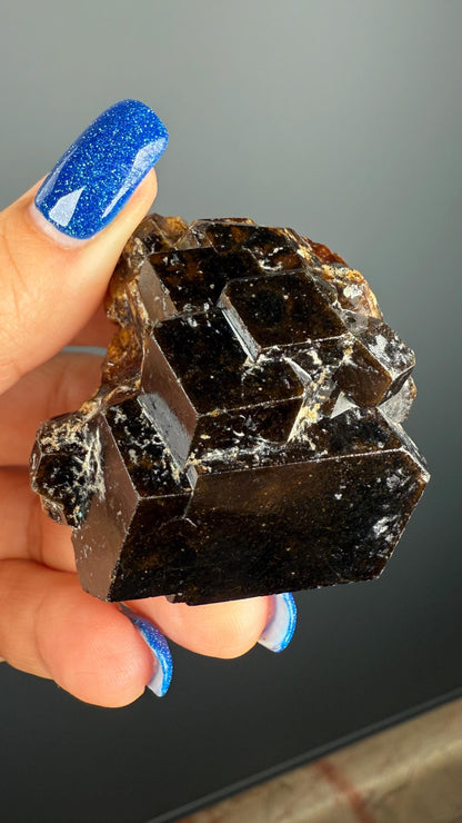 Chocolate Andradite Garnet Crystal Specimen
