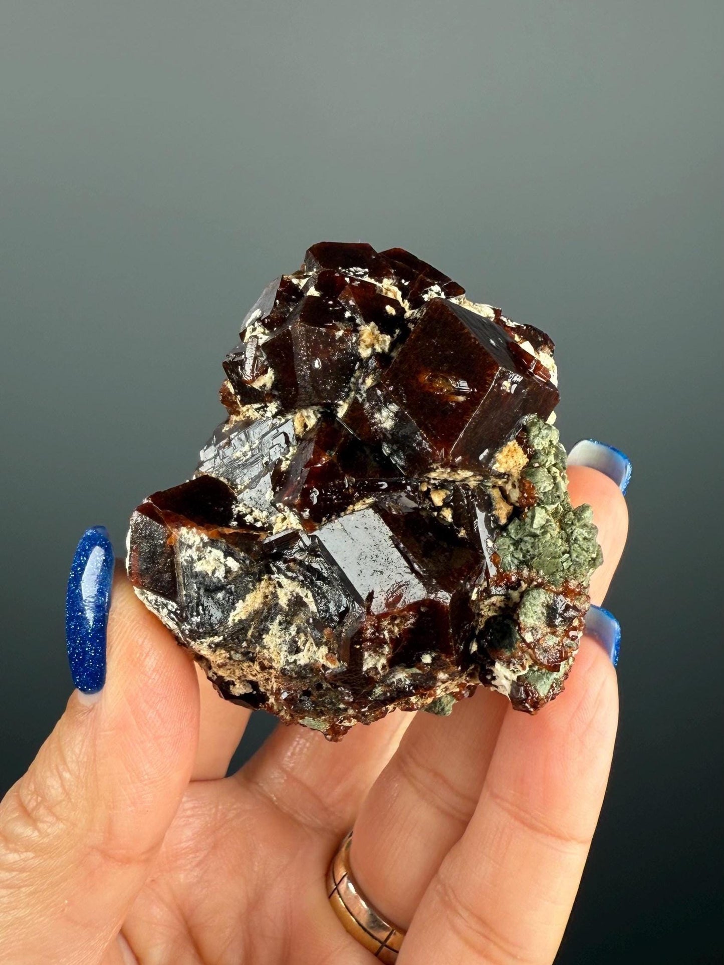 Chocolate Andradite Garnet Crystal Specimen