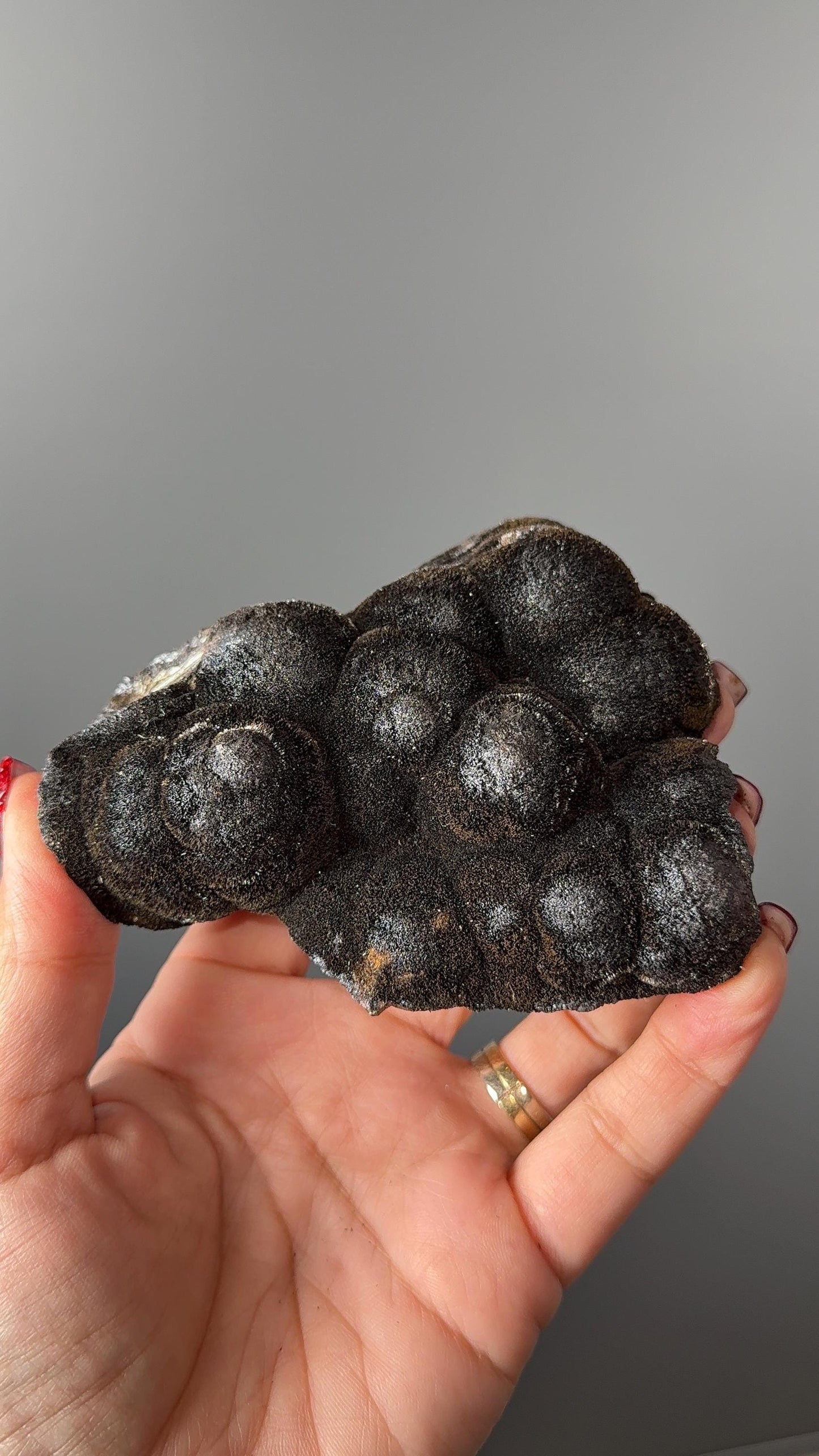 Rare! Silky Hematite with Manganese Specimen (Double Side)