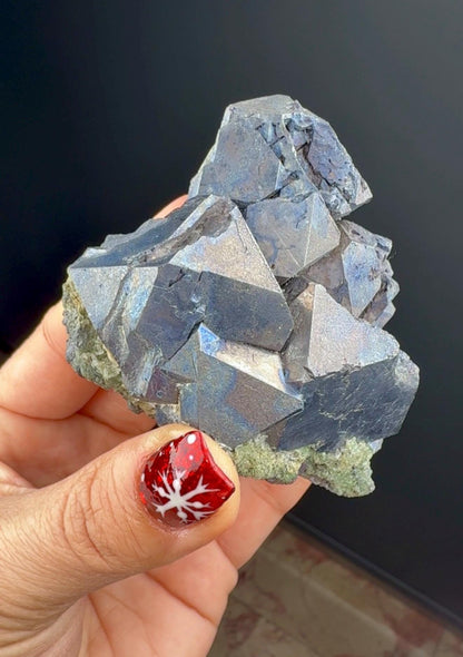 Blue Chatoyant Hematite Specimen from Bulgaria