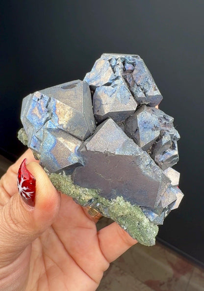 Blue Chatoyant Hematite Specimen from Bulgaria