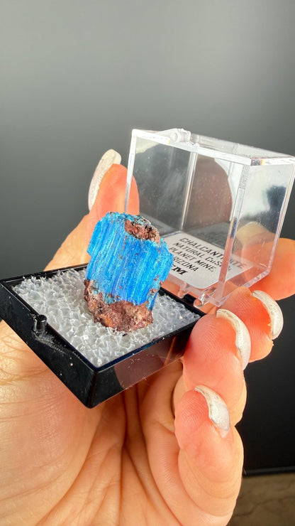 Chalcanthite Specimen from Planet Mine Arizona (with display box)