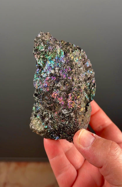 Natural Aura from earth!Rainbow Chalcocite with Bornite Crystal