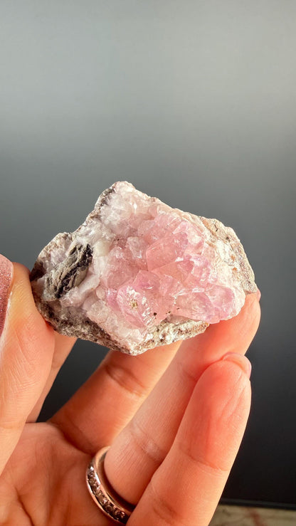 Pink Cobalto Calcite Geode from Morocco