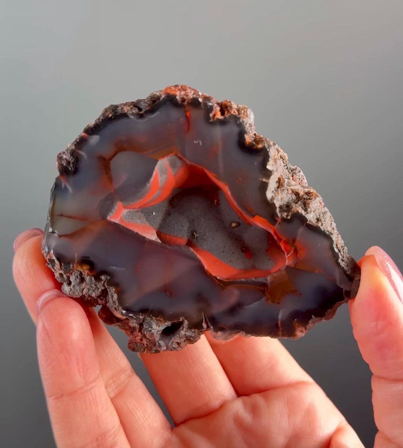 UV Reactive Red Fox Agate Crystal