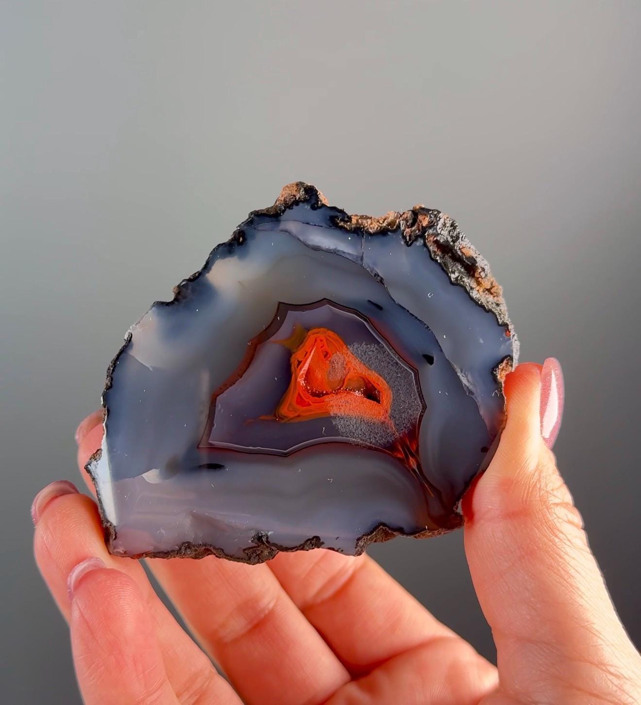 UV Reactive Red Fox Agate Specimen, Patagonia Origin