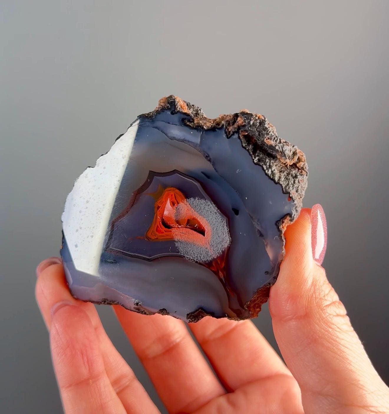 UV Reactive Red Fox Agate Specimen, Patagonia Origin