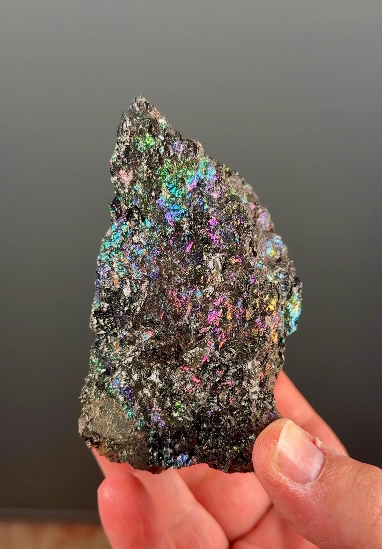 Natural Aura from earth!Rainbow Chalcocite with Bornite Crystal