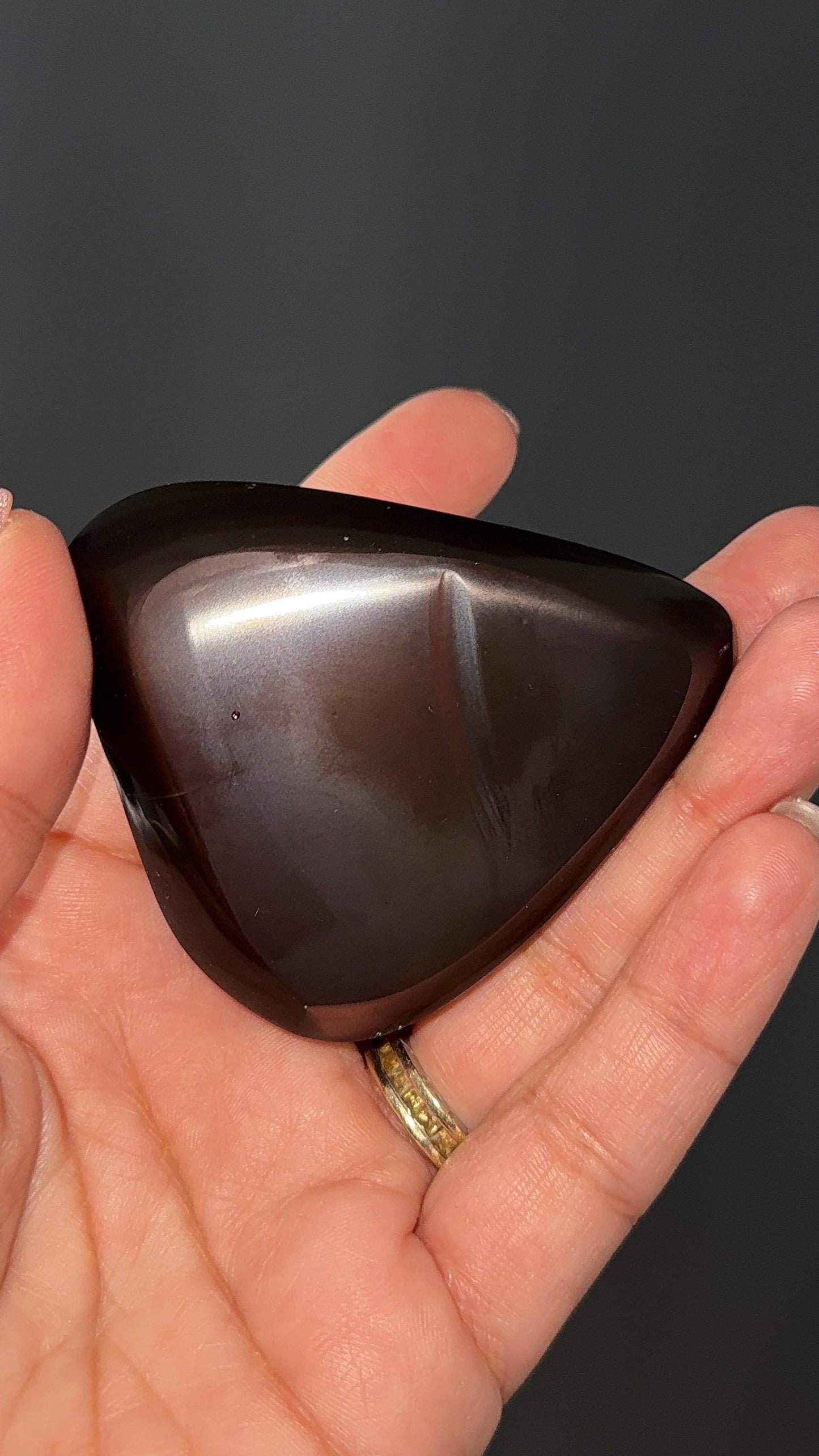 Handcarved Rainbow Obsidian, Butterfly Shaped