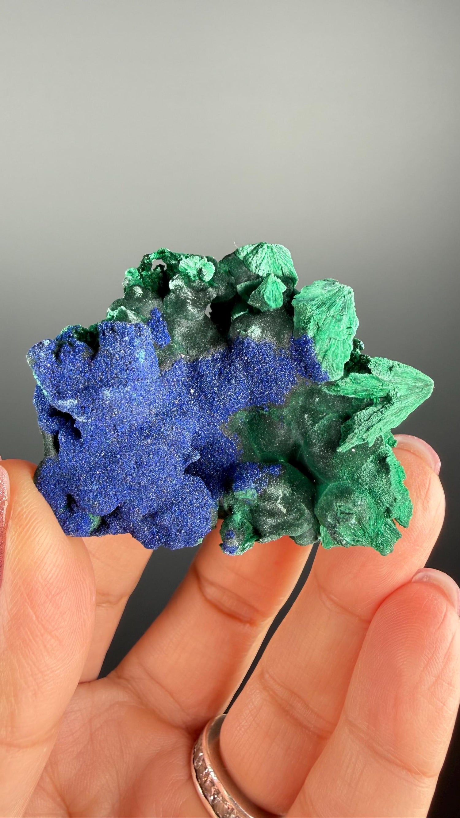 Azurite-Malachite Crystal Specimen