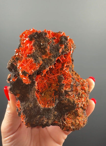 Orange Crocoite Crystal Specimen