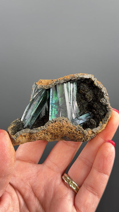 Gemmy Blue Green Vivianite, Vivianite Crystal
