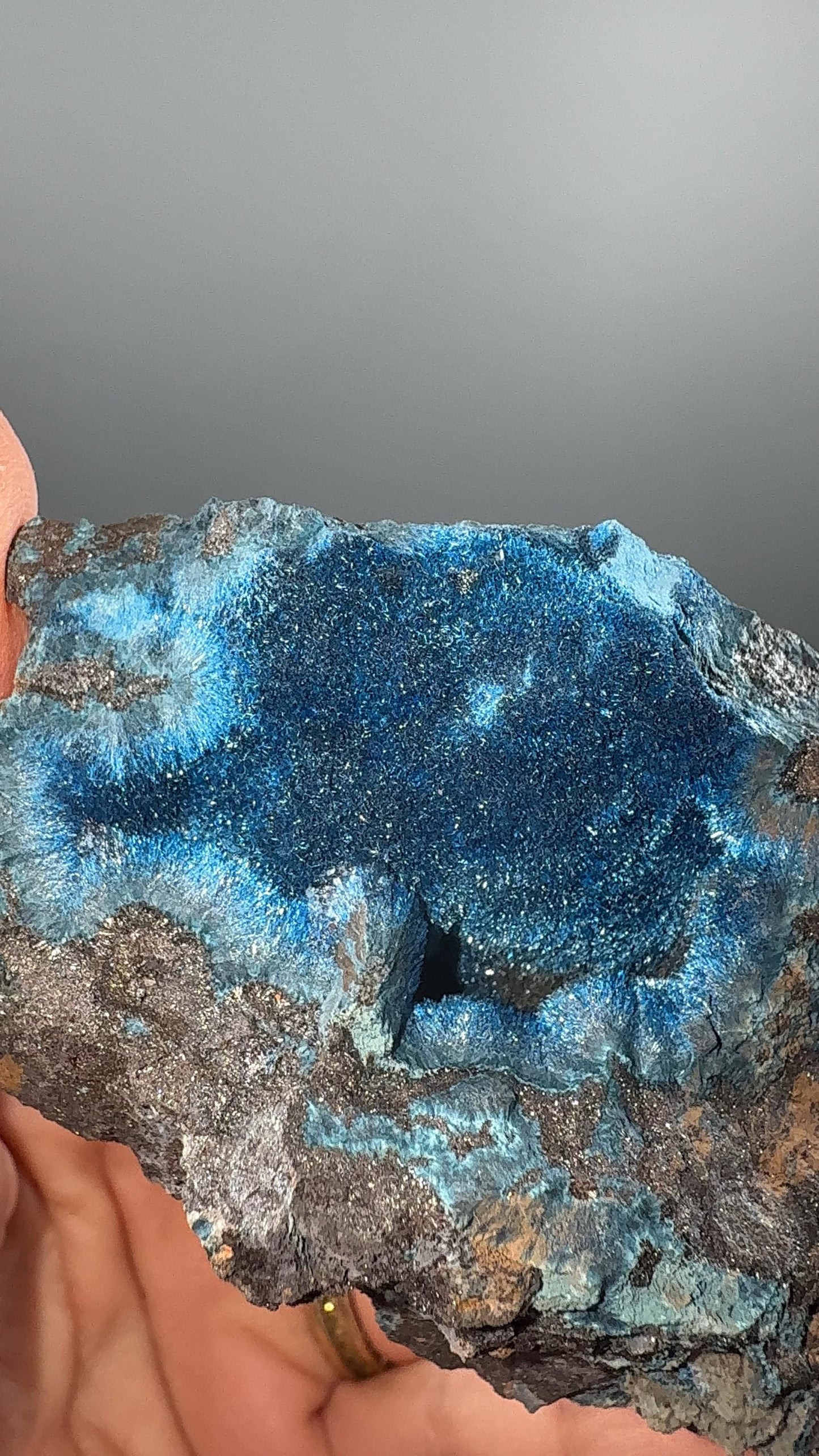 Rare! Blue Shattuckite Crystal From Mesopotamia mine, Khorixas, Namibia